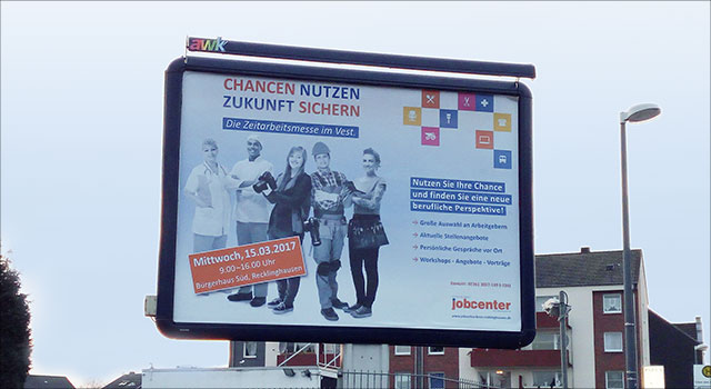 Großflächenplakat für die Messe