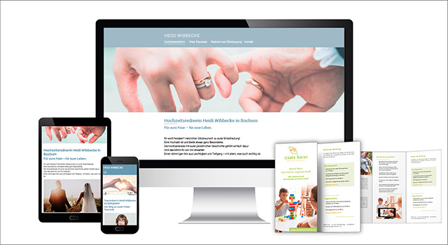 Webauftritt und Faltblatt