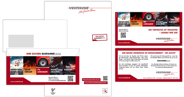 Werbekampagne zur Personalgewinnung über Briefbogen