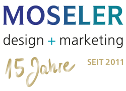 Logo MOSELER design+marketing seit 2011