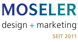 Logo MOSELER design+marketing seit 2011